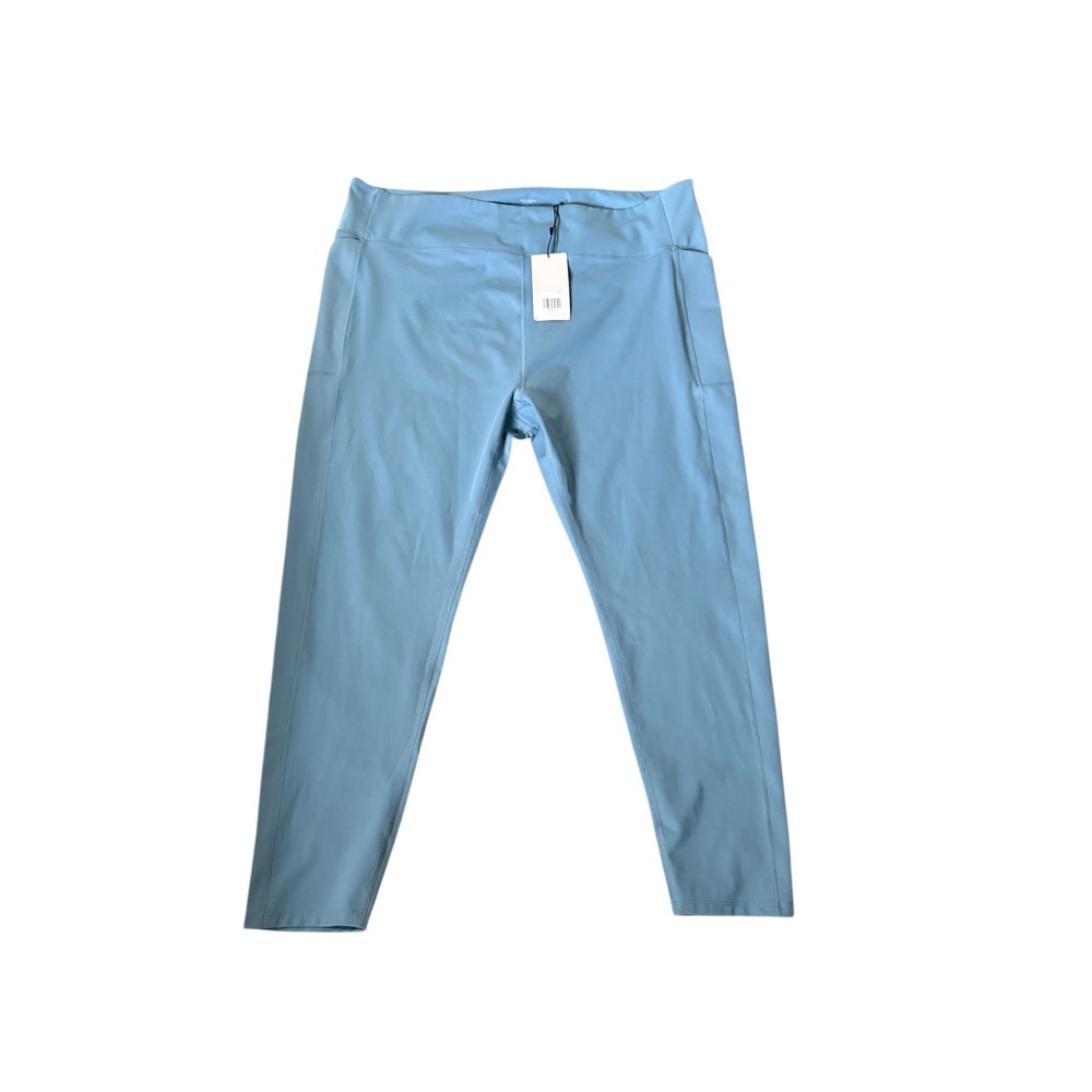 Girlfriend Collective High Waisted Leggings‎ Sky Blue Spandex Pockets Size 6XL